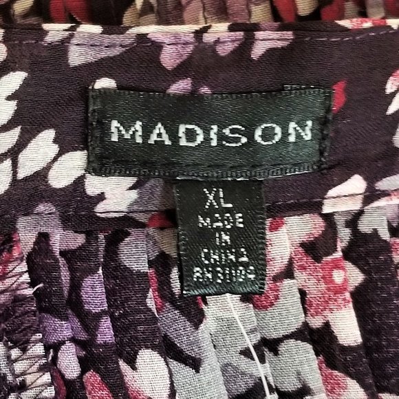 Blouse Madison XL Woman's Polyester Floral NWT - Picture 5 of 8